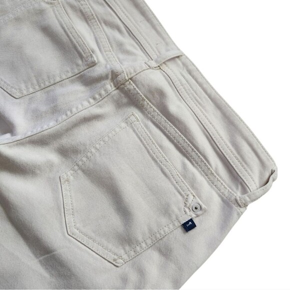 Pilcro by Anthropologie Ivory Mid-Rise Slim Straight Boyfriend Jeans Size 26 (S) - Picture 10 of 16
